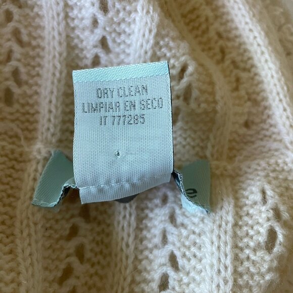 Celeste Cream Knit Infinity Scarf Wrap 90% Wool 10% Cashmere - Picture 6 of 6